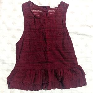 Maroon halter neck tank
